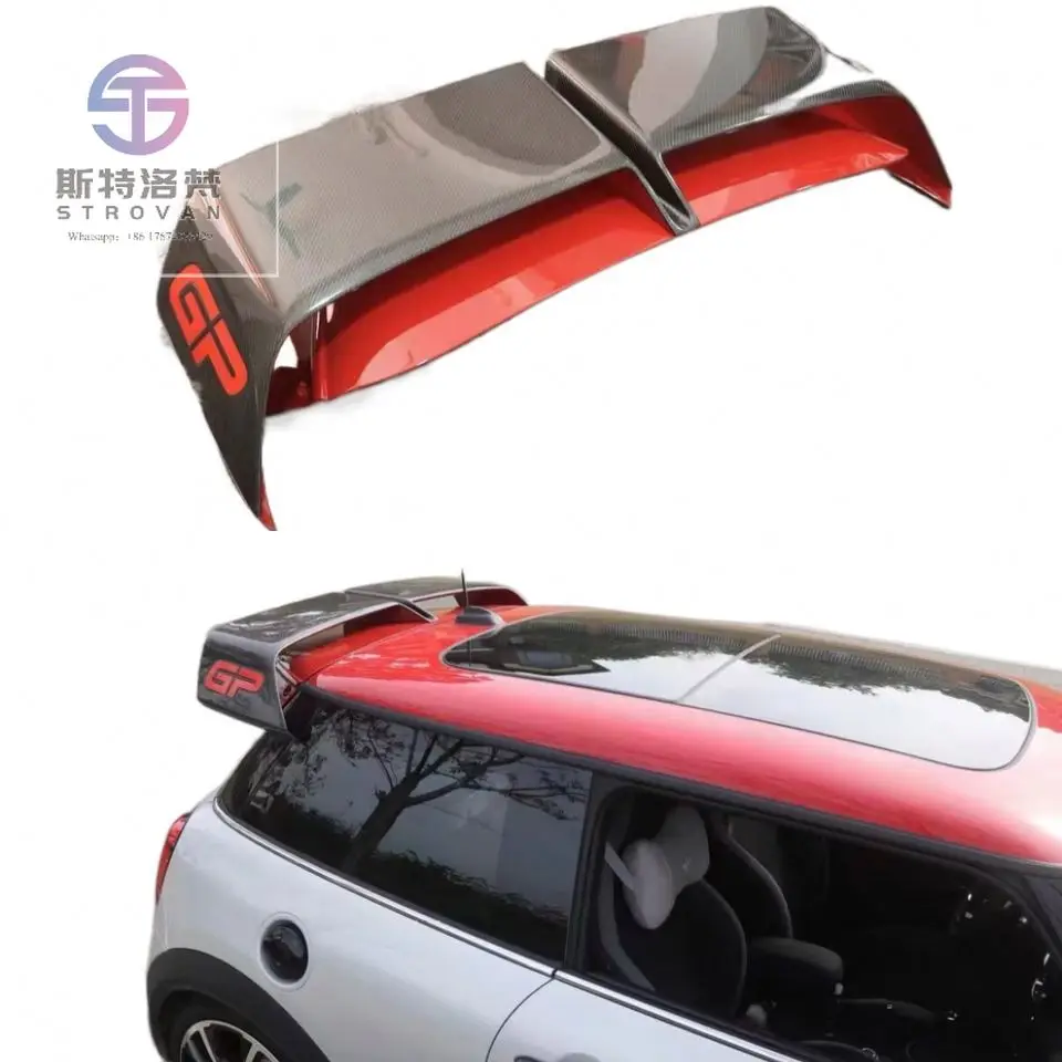 Rear Roof Spoiler for Mini Cooper F55 F56 JCW Carbon Fiber Tailgate Trunk Lid Window Trim Splitter Lip GP Style