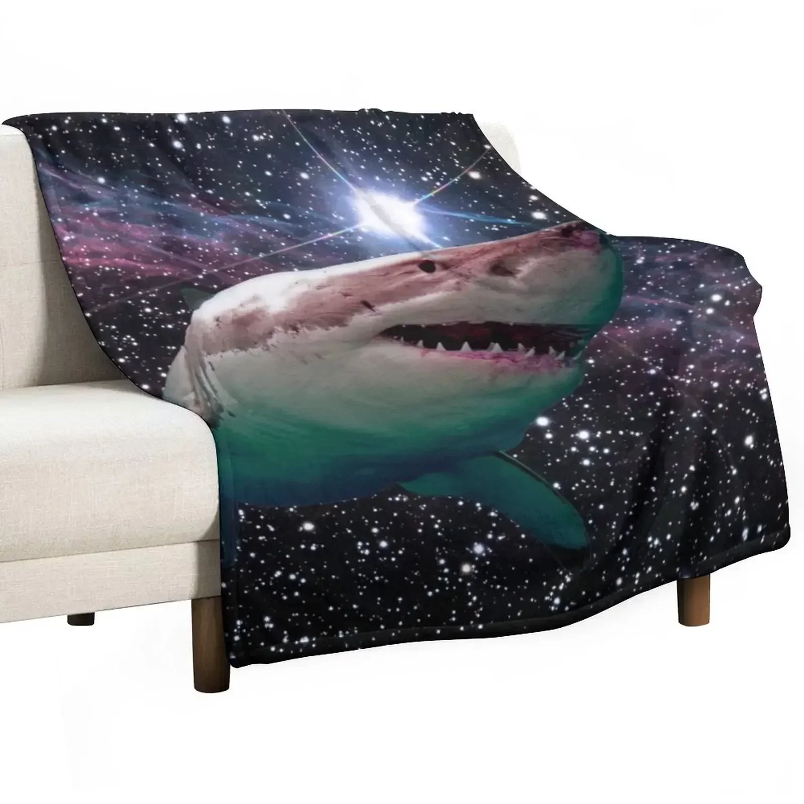 space shark Throw Blanket Luxury Designer Soft Beds Plush Nap Plaid on the sofa Sofa Quilt Blankets