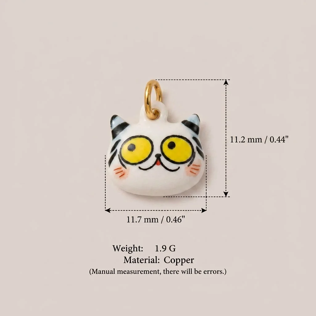 Modische und Trendige Neue Cartoon-Stil Katzen-Liebe DIY Anhänger Charms für Schmuckherstellung – Detail 5