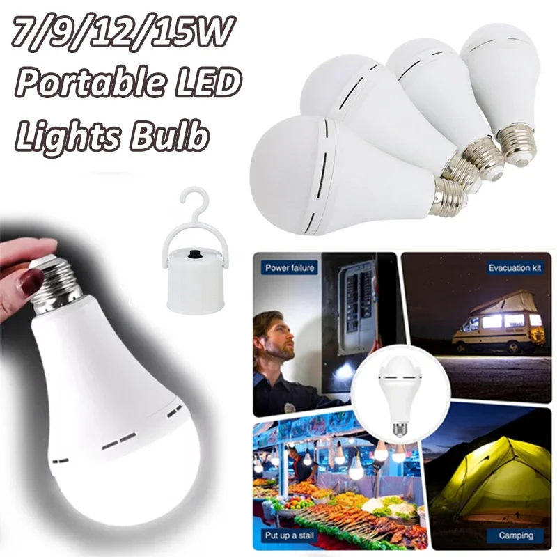 

7/9/12/15 Вт перезаряжаемый светодиодный светильник для кемпинга, водонепроницаемый регулируемый портативный светильник для палатки, многофункциональный аварийный фонарик для рыбалки, пешего туризма