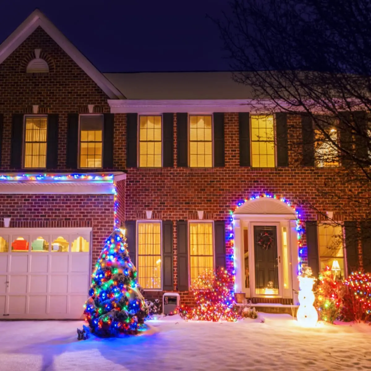 Guirxiété lumineuse de Noël multicolore avec minuterie à distance, lumières dégradées USB, lumières extérieures et intérieures, 2 modes, 100LED