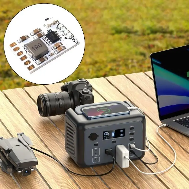 H7BC Charging integrado e impulso da placa circuito Módulo Integrado descarga para baterias lítio 3,7V/4,2V, saída