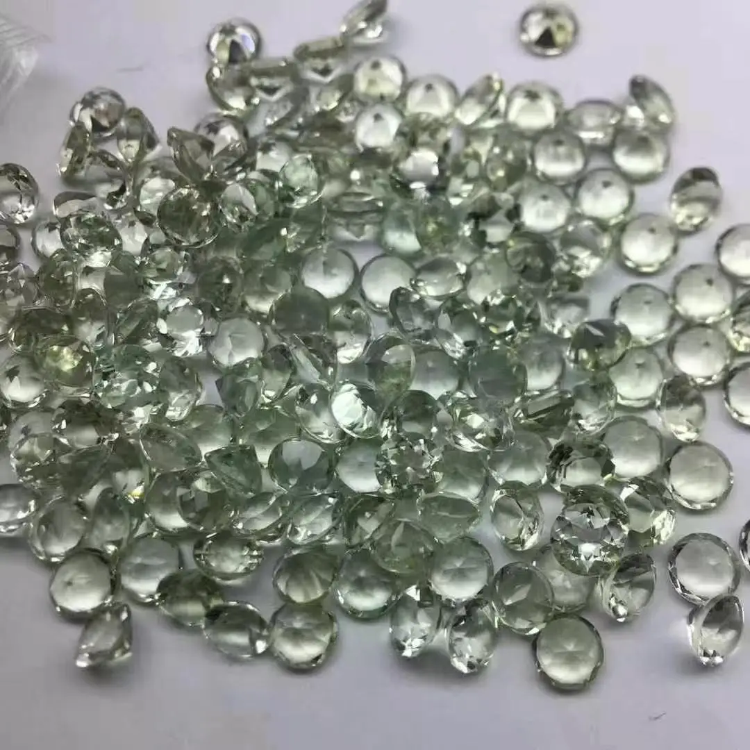 

20PCS/Lot High Quality Clean 6mm Round Green Crystal Stone