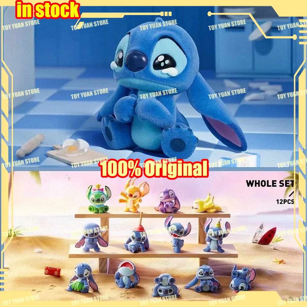 

100% Original Cute Stitch Little Emotions Series Blind Box Mystery Box Guess Bag Toys Doll Anime Figure Desktop Ornaments Gifts