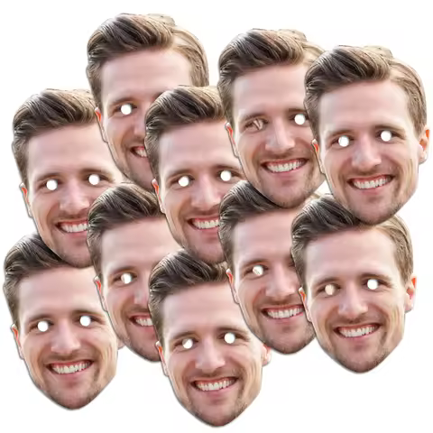 4/8pcs Personalized Custom Photo Face Masks Funny Carnival Bachelorette Party Decoration wedding birthday Celebrations Favors