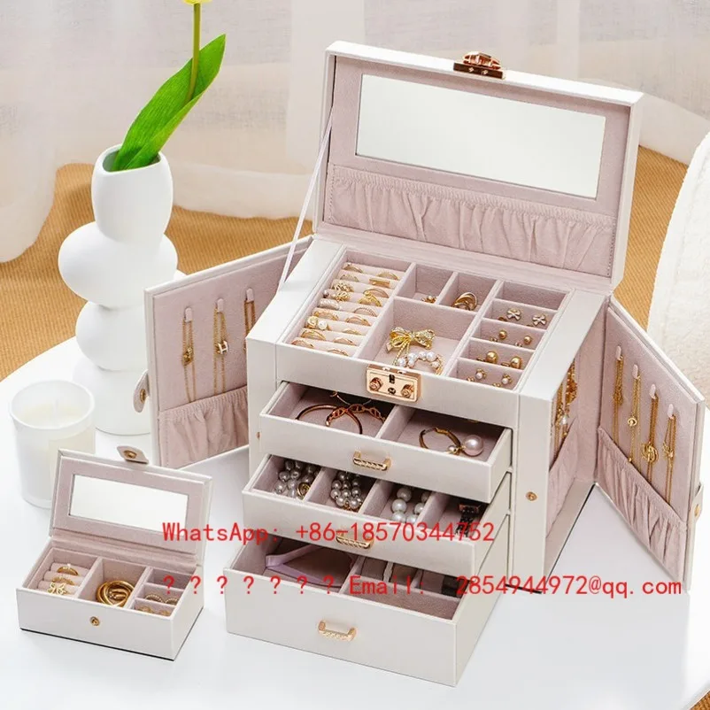 Jewelry Box, Storage Box, High-end Ring, Necklace, Anti-oxidation Belt Lock, High-end Exquisite Jewelry Box.