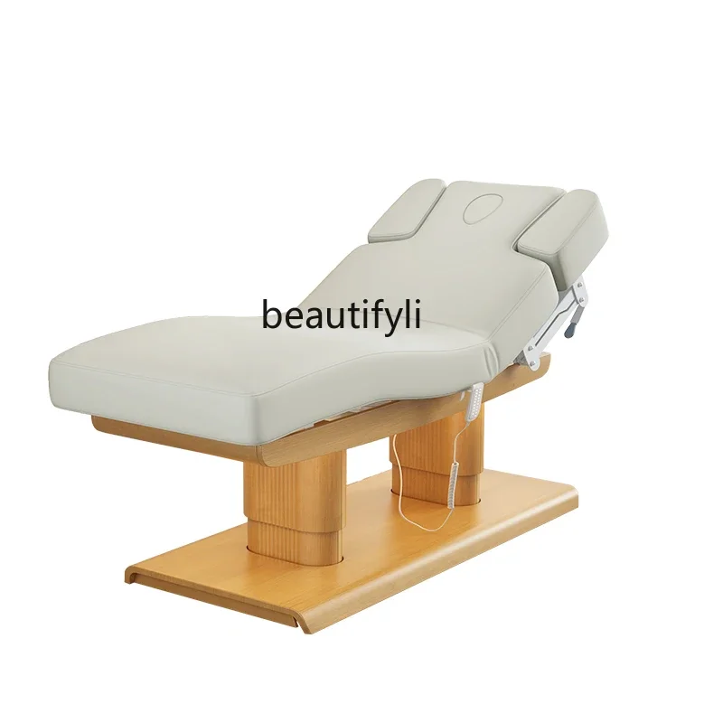 Beauty bed Beauty salon special embroidery bed Multifunctional heating latex electric lifting massage bed