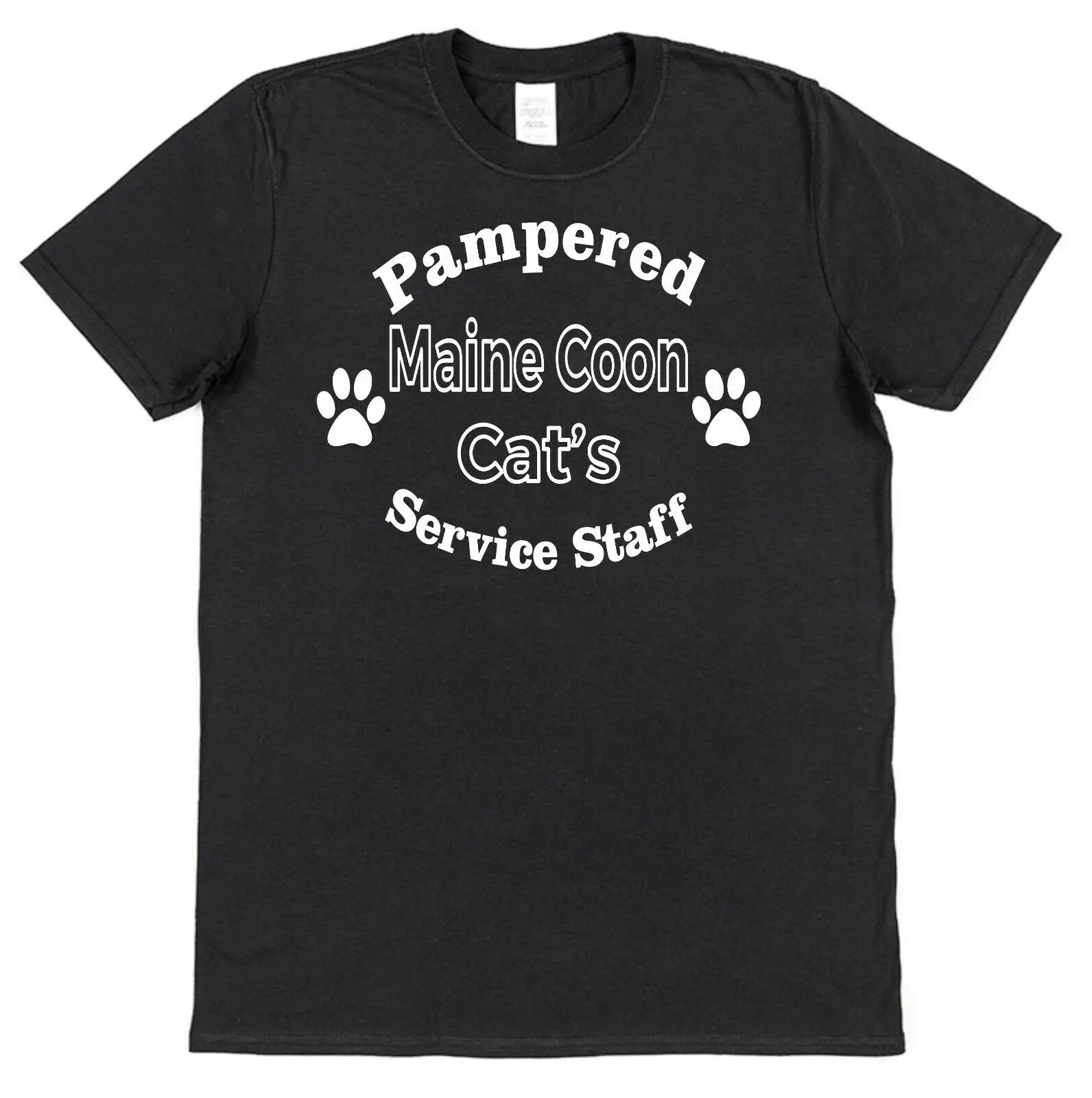 Service Staff Pampered Maine Coon Cat T-Shirt Maine Coon Cat Owner Gift Idea