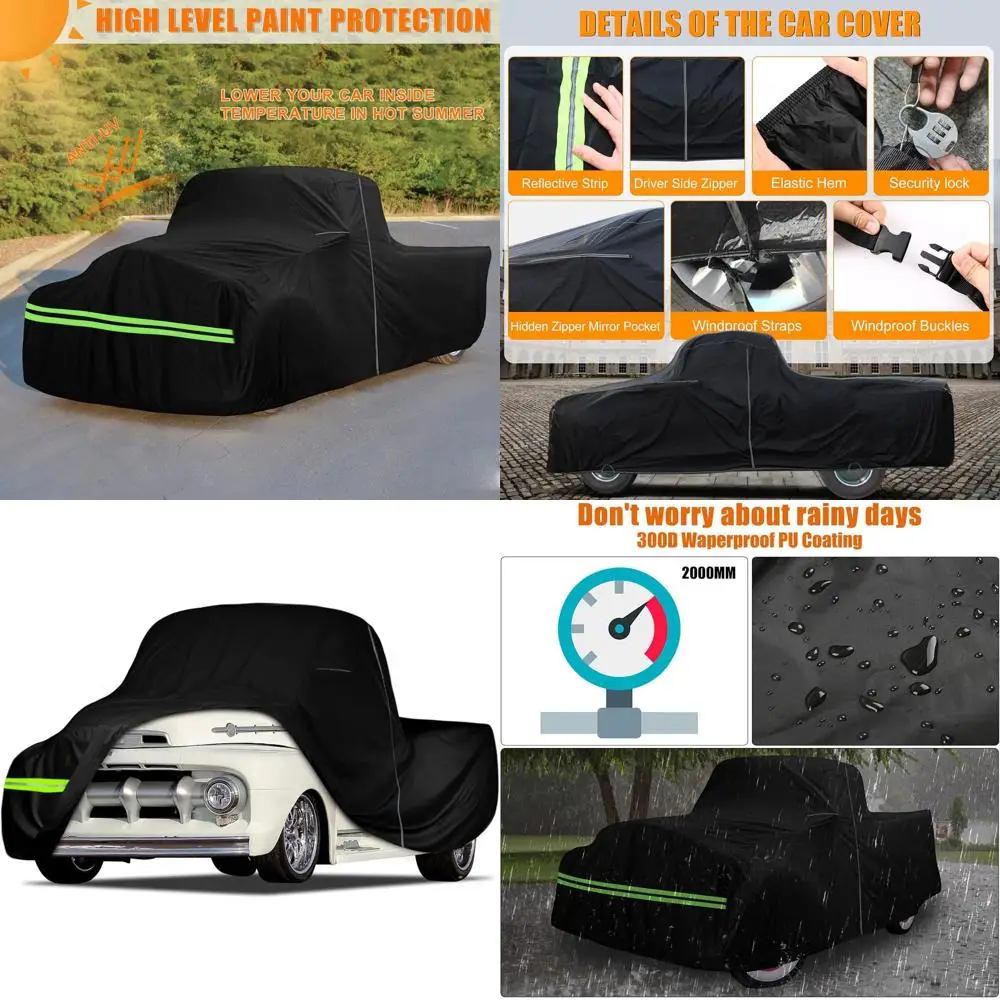 

Всепогодный чехол для грузовика с короткой платформой (2 двери) для Ford F1 1948-1952 и F100 1953-1956, платформа 6,5 футов, с защитной дверцей на молнии