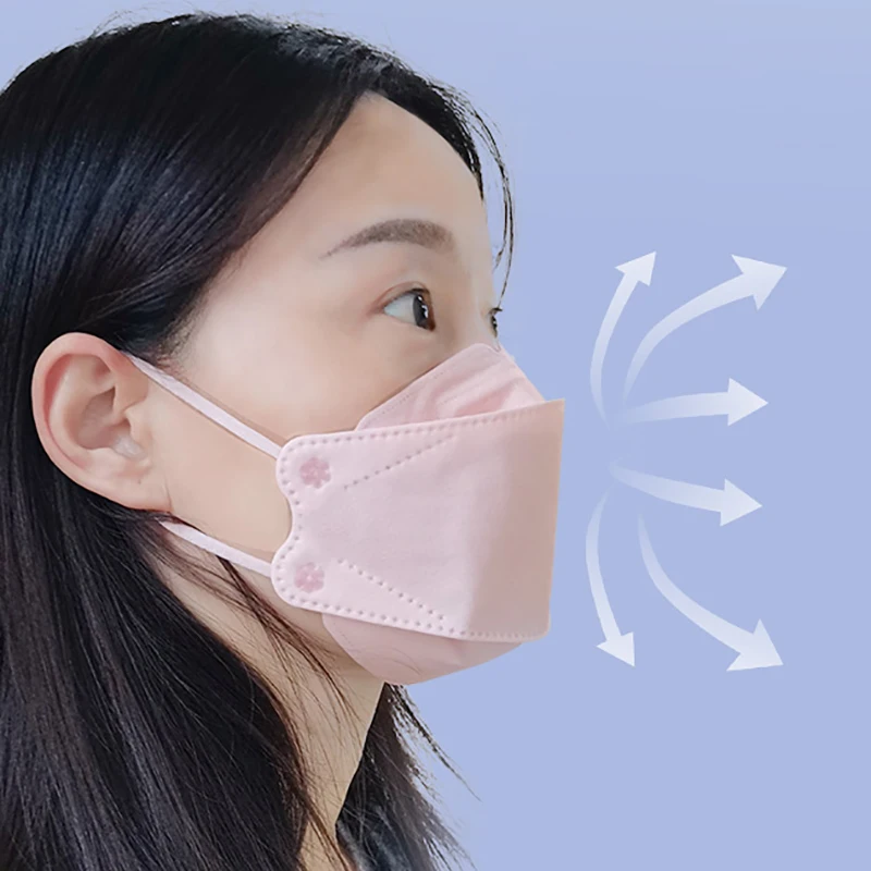 

100 шт. розовые одноразовые маски для лица, 3-слойные защитные противопыльные женские корейские версии, женские маски для рта для личной гигиены