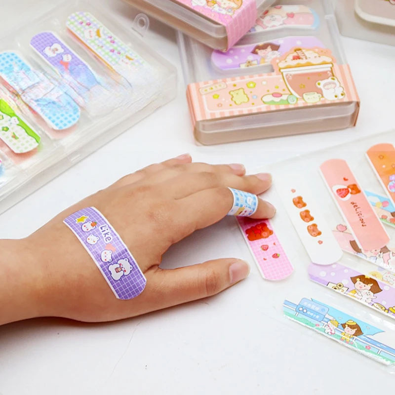 Cute Cartoon Band Aid Bandage Hemostatic Sticker Breathable Waterproof Bandages First Aid Emergency Kit for Children