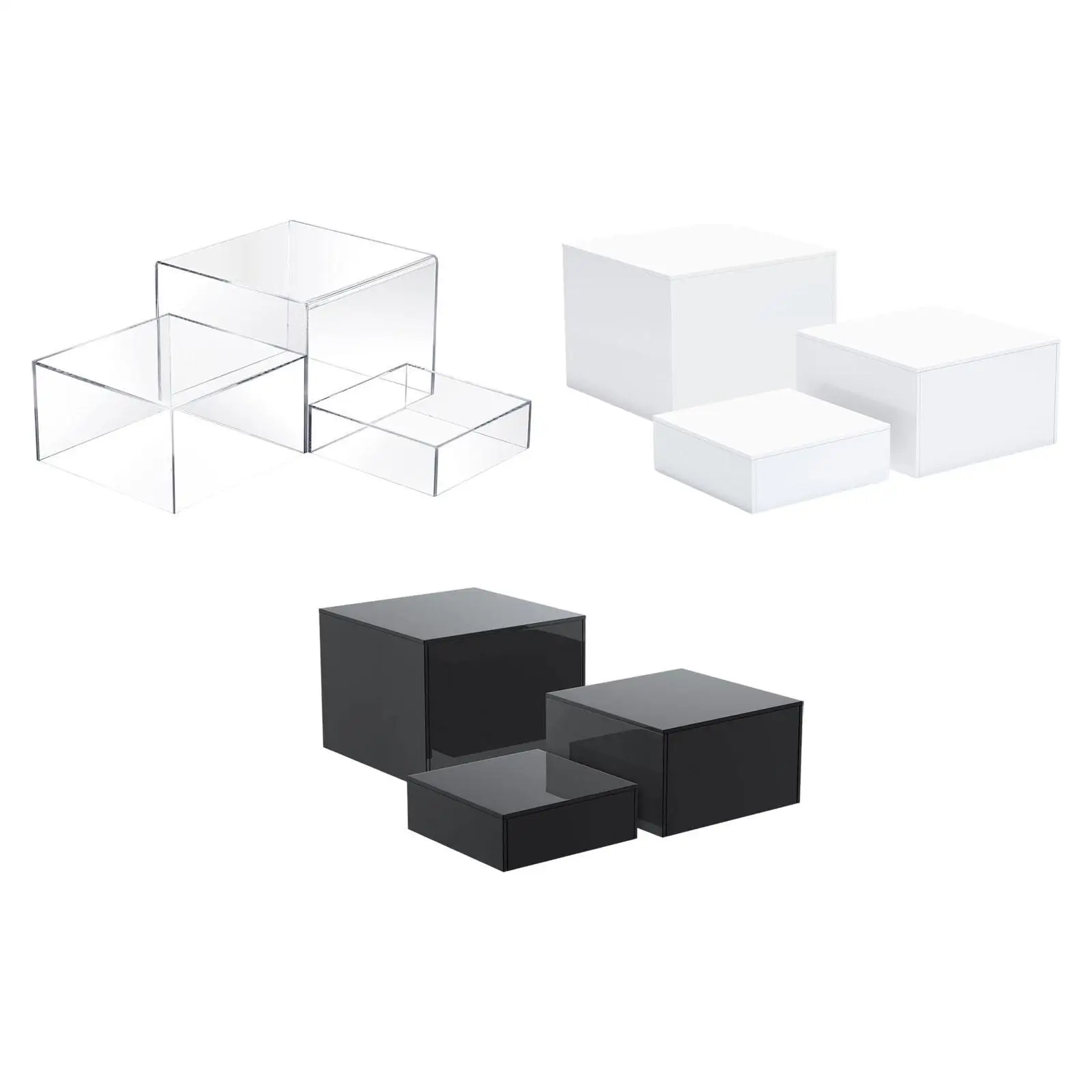 3x Buffet Riser Food Display Stand with Hollow Bottom Catering Dessert Table