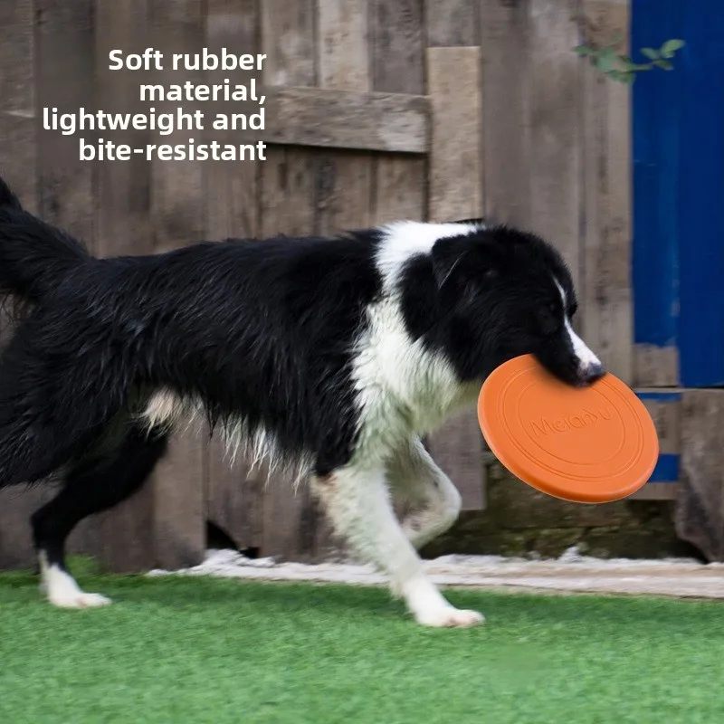 Soft Dog Flying Disc, Floating Dog Frisbee Bite Resistant, Durable TPR Puppy Training Toy for Outdoor Fetch