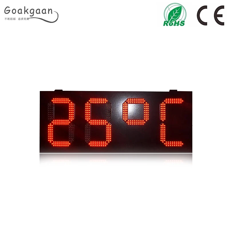 12-дюймовый светодиодный уличный цифровой экран, масляная цена, доска с временем и температурой, IP53, защита от атмосферных воздействий для делового использования 12-дюймовый светодиодный уличный цифровой экран, масляная цена, доска с временем и температурой, IP53, защита от атмосферных воздействий для делового использования