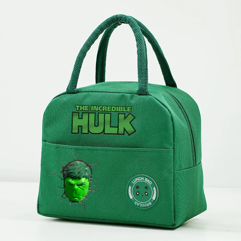 Hulk Marvel Lunch Hand Bag Childern\'s Teenage Cute Lunch Box Men Women Office Thermal Insulat Case Kid Gift Disney Movie Cartoon