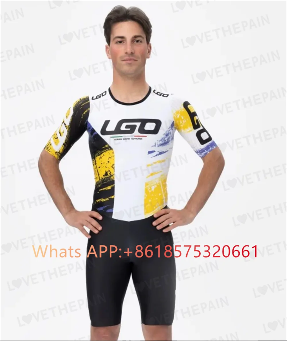 LGO Speed Skates Aero Racing Suit inline skating Roller Skinsuit Fast Skating Cycling Triathlon Clothing Ropa Ciclismo Running