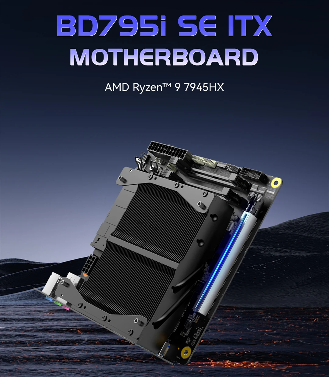 MINISFORUM BD895i BD795i SE Gaming-Mainboard AMD Ryzen 9 8945HX 7945HX 2*DDR5 2*NVMe PCIe5.0 x16 2.5G LAN Mini ITX Hauptplatine