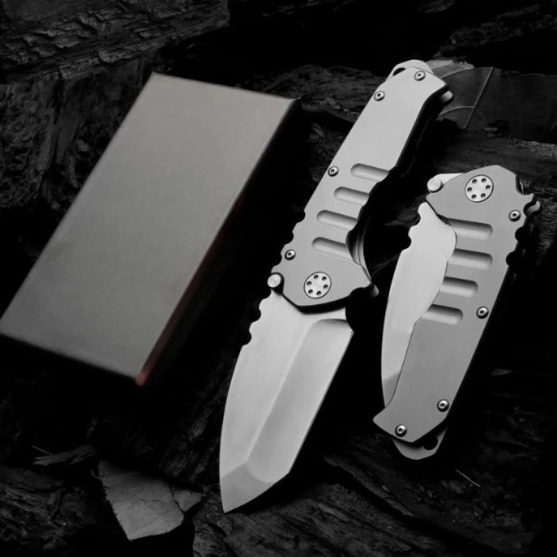

MKT Heavy Folding Knife Camping Hunting Fish Knife Self Defense Emergency Rescue Hiking Camping EDC Tool D2 Blade Men's Gift