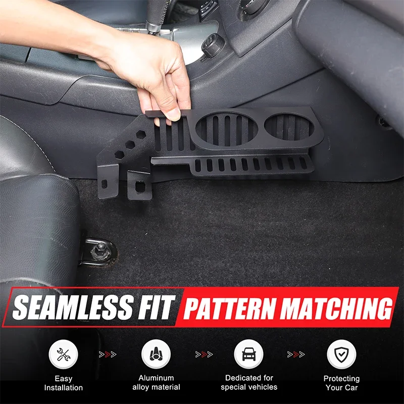 

For Mitsubishi Icoris 2006-2011 co-driver seat expansion water cup holder Sub-seat water cup assembly accessories Aluminum alloy