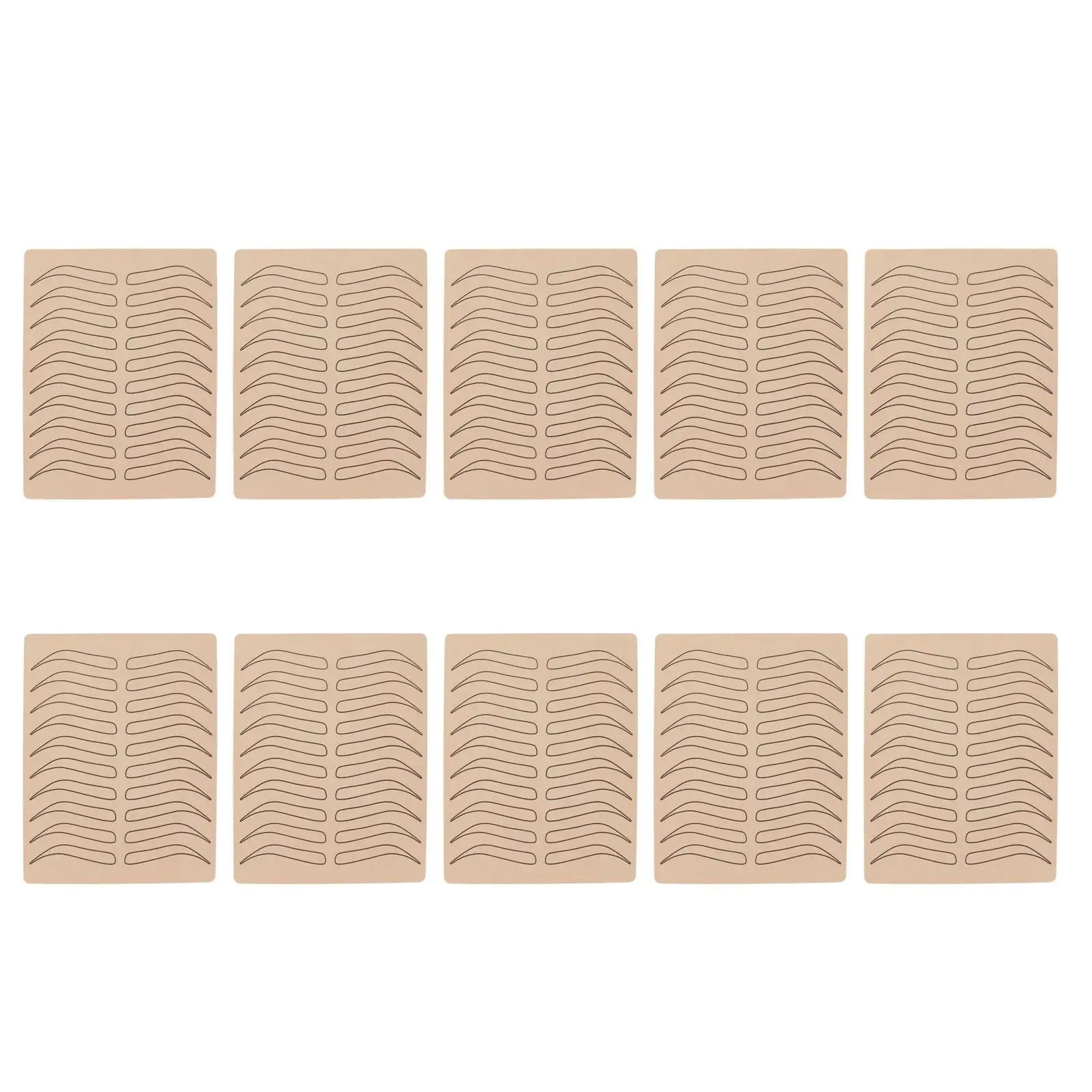 

Tattoo Practice Skin for Eyebrow Microblading 10pcs Silicone Makeup Training Sheets for Beginners