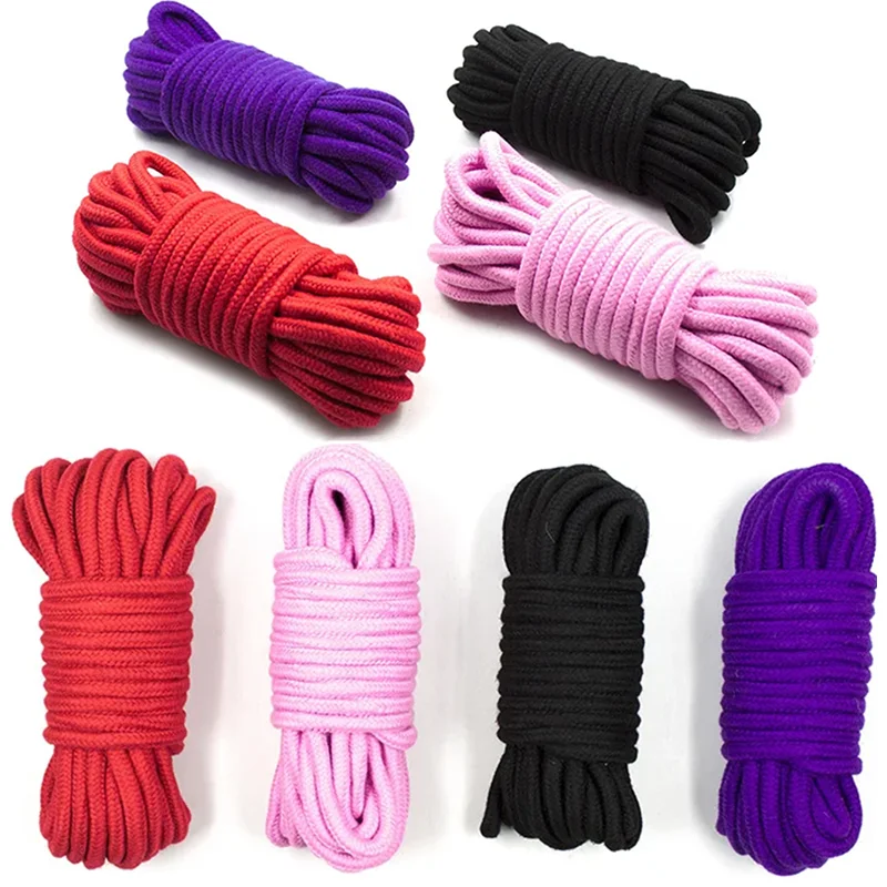 5/10M Bondage Restraint Cotton Rope Female Adult Sex Product Erotic Slave Shibari Hogtie Accessory SexToy for Couples Adult Game