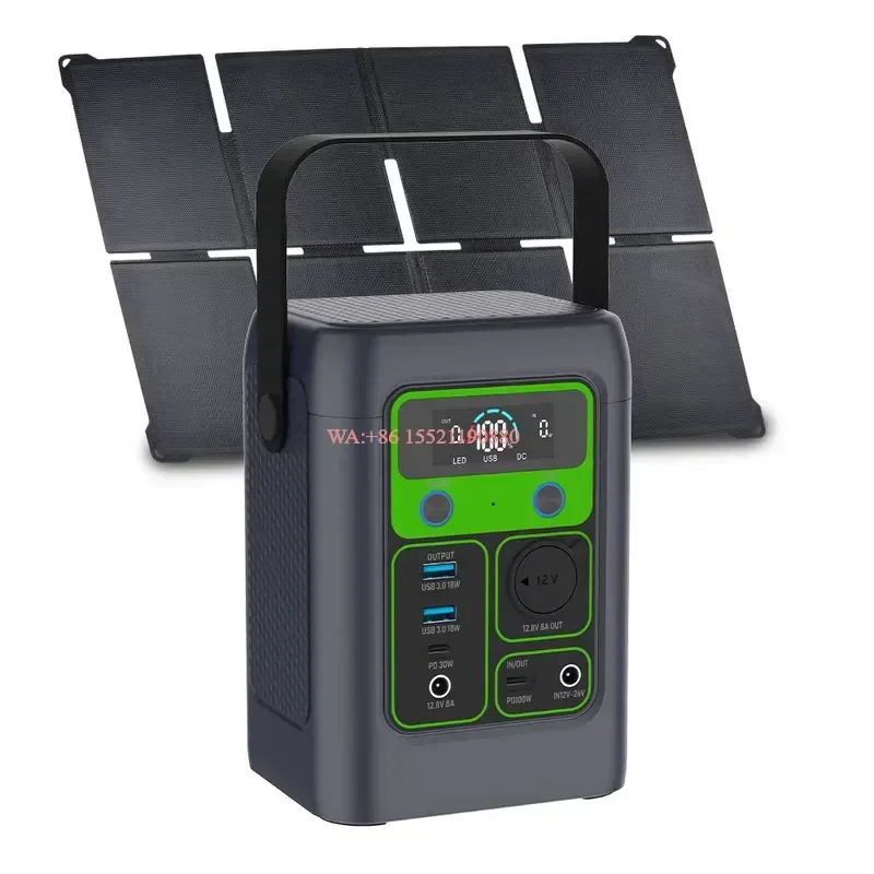 WMWMNU for US Warehouse Professional 200W Power Station Solar Generator 45W Panel Power Bank Station for Phone Laptop CPAP
