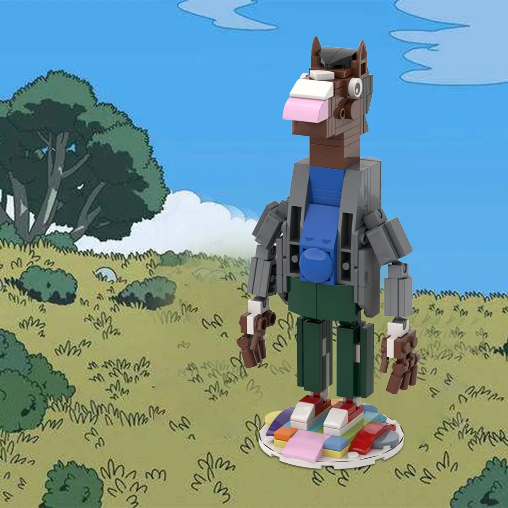 

MOC Animation Figure BoJacks Horsemans Model Building Block DIY Idea Horse Animal Activity Figure Assembling Bricks Toy Gift