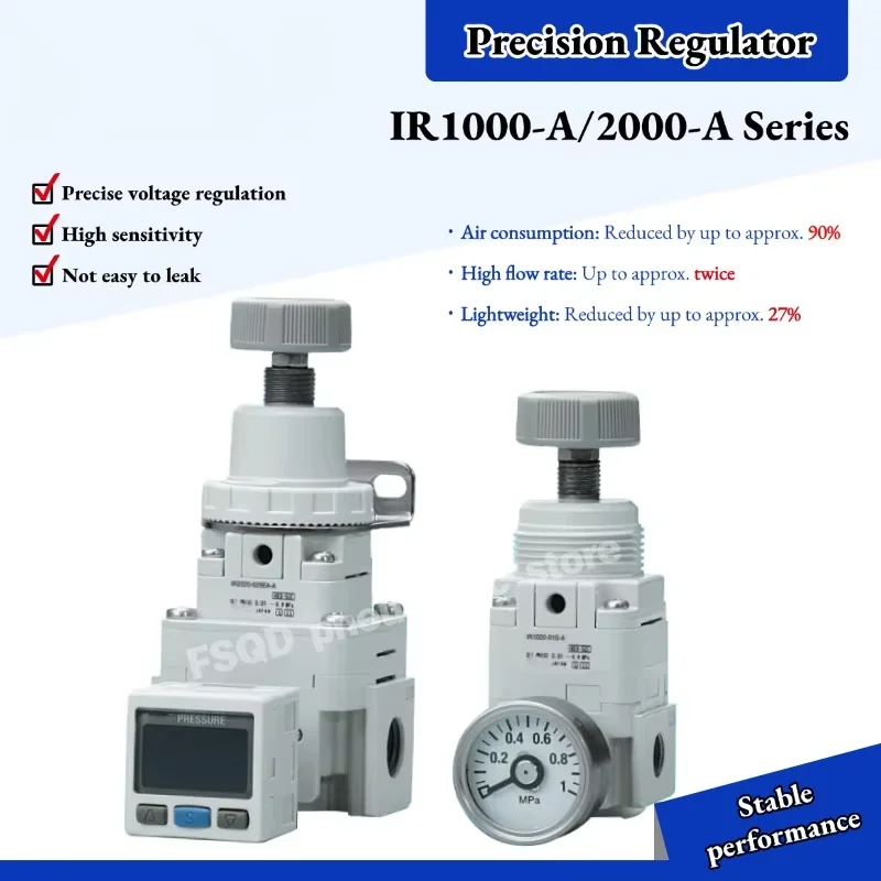 

IR1000 IR1010 IR1020 IR2000 IR2010 IR2020-01BG 01B 02BG 02B-A Прецизионный регулятор серии IR1000-A/2000-A Пневматический инструмент