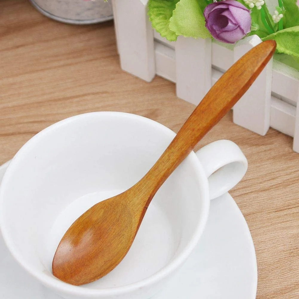 ELEG-2X Wood Spoons Bowl Set,Wooden Handmade Flatware Tableware Cutlery Soup Rice Bowls Serving Tableware For Eating,Rice
