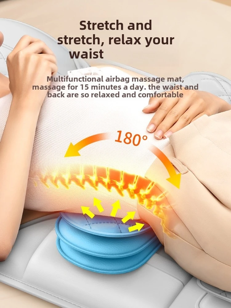 Increase Widen Lengthen Airbag Heated Neck Massager Full Body Massage Mat Mattress Traction Lumbar Vibration with Remote Control