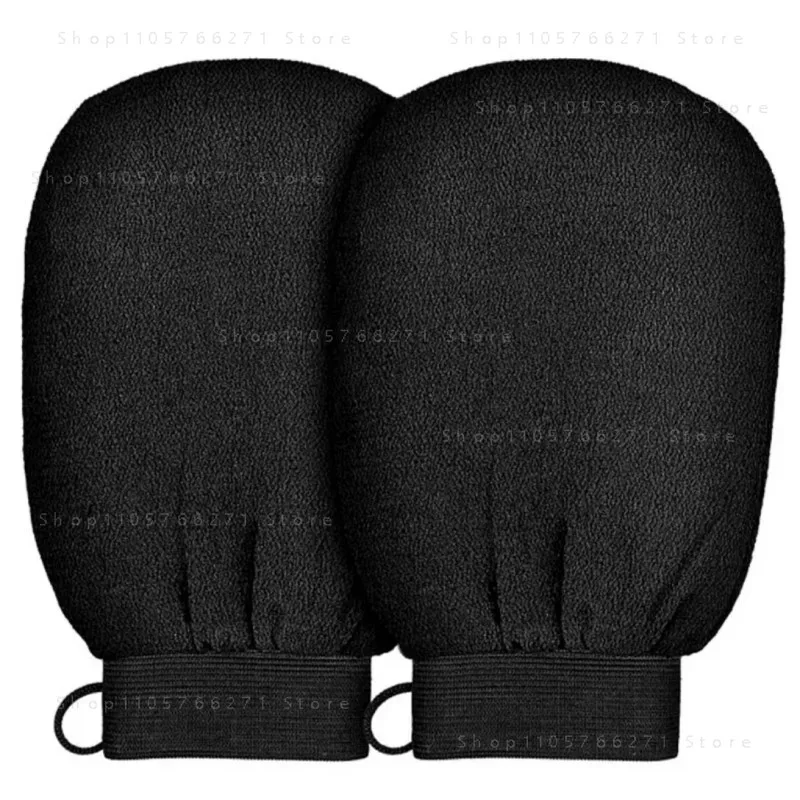Home Use Black Exfoliating Bath Gloves Single Layer Double Sided Medium Sand Massage Back Rubbing Bath Artifact