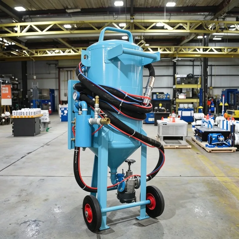 Dustless Sandblasting Tank High-Pressure Wet Dry Sandblasting Machine Water Sandblaster Pot with Water Nozzle Gun CE Certified
