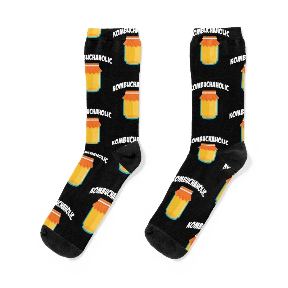 

Kombuchaholic Funny Kombucha Tea Organic Veganism Artwork Design Socks cartoon Antiskid soccer cool Socks Man Women's