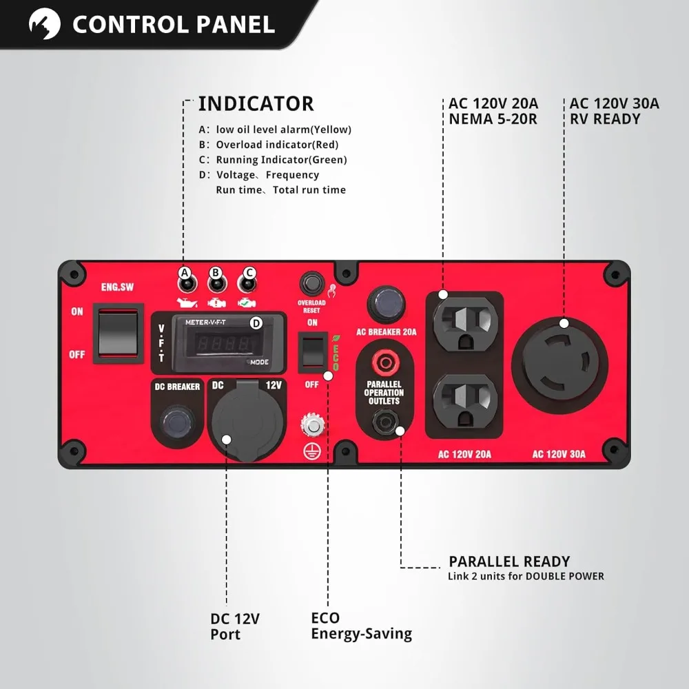 Generator Portabel 4400-Watt dengan Teknologi Inverter, RV Ready, DL5040