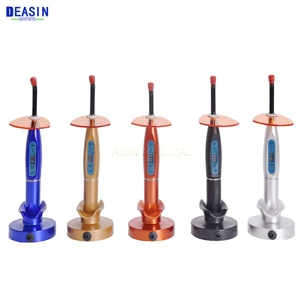 Dental Polymerize Resin Cure Light Base Charge Rainbow Led Digital Light Dentistry Materials Curing Lamp