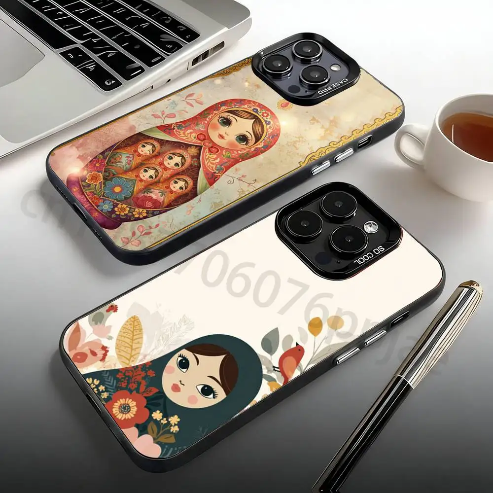 

Russian Nesting Doll Cartoon Phone Case For iPhone 17,16,15,14,13,12,11,Pro,Max,Plus,Mini, Anti Fall Matte Hard Bumper