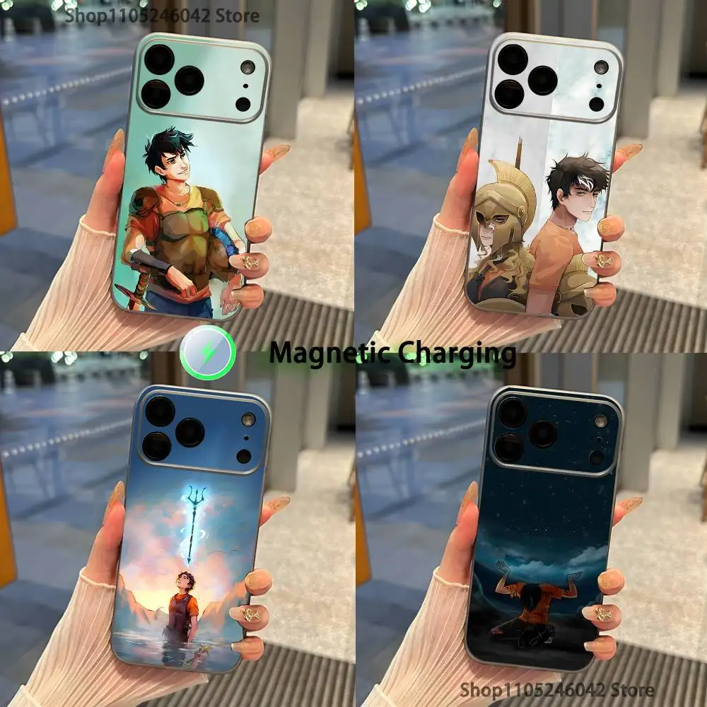

Anime P-Percy J-Jackson For iPhone 17,16,15,14,13,12,11,Pro,Max,Plus Transparent gray Phone Case Magnetic Wireless Charging