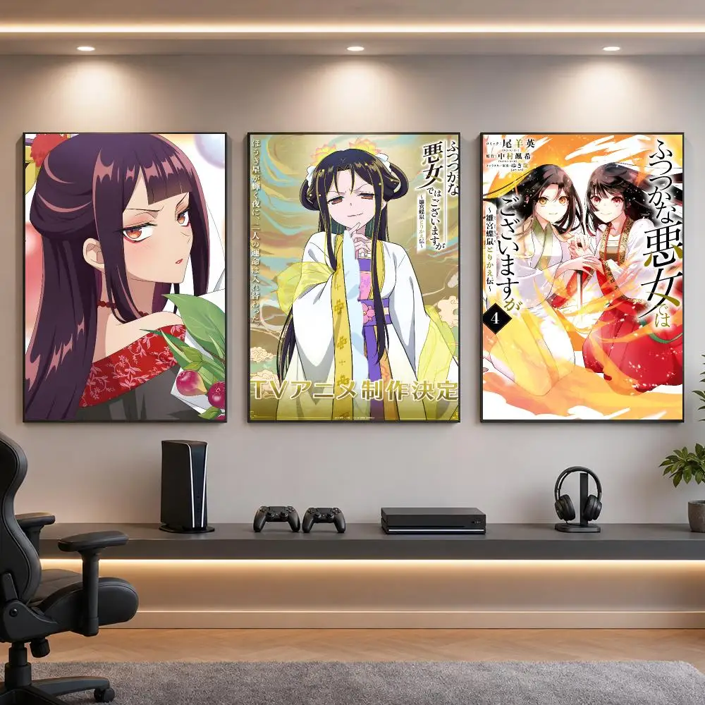 Manga T-Though I Am an Inept Villainess Poster HD Removable Wall Art Gift Bedroom Lounge Dorm Office Gaming Cafe Bars