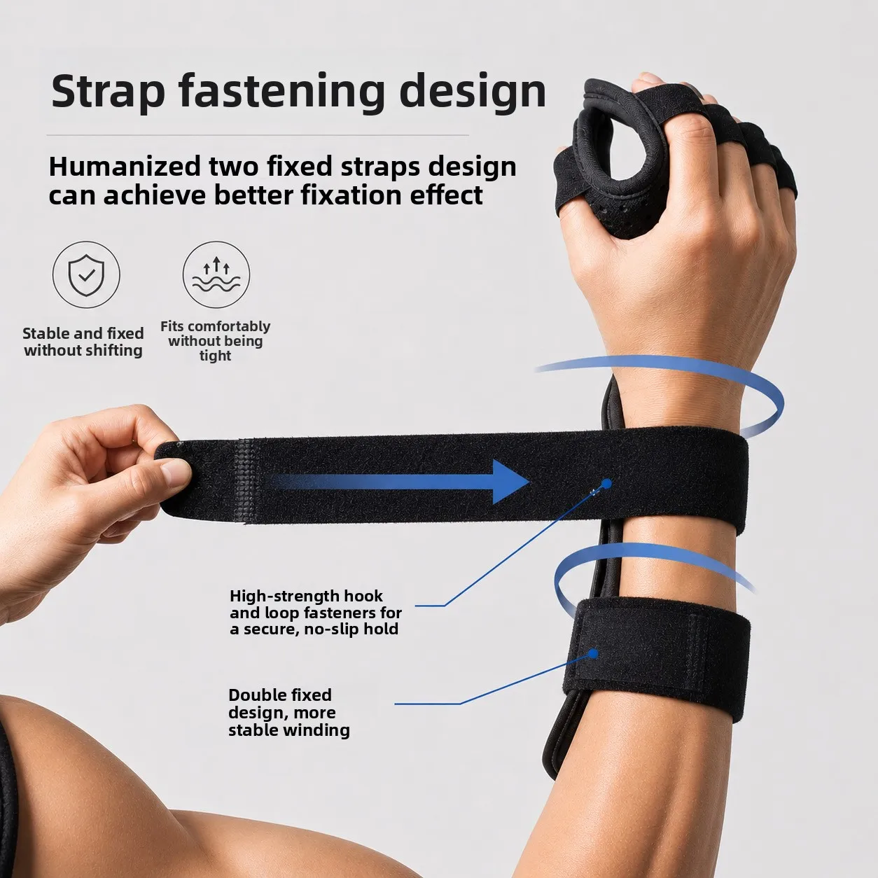 Adjustable Hand Wrist Support Brace, Breathable Finger Splint & Hand Palm Rest with Wrap Strap finger glove nighttime  Daily Use
