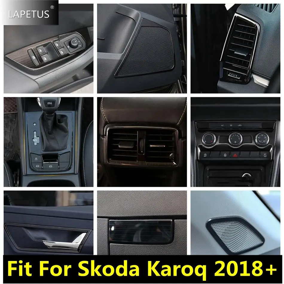 

Door Speaker / Glass Lift Button / Gear Shift / Handle Bowl / Air AC Vent Cover Trim For Skoda Karoq 2018 - 2022 Car Accessories