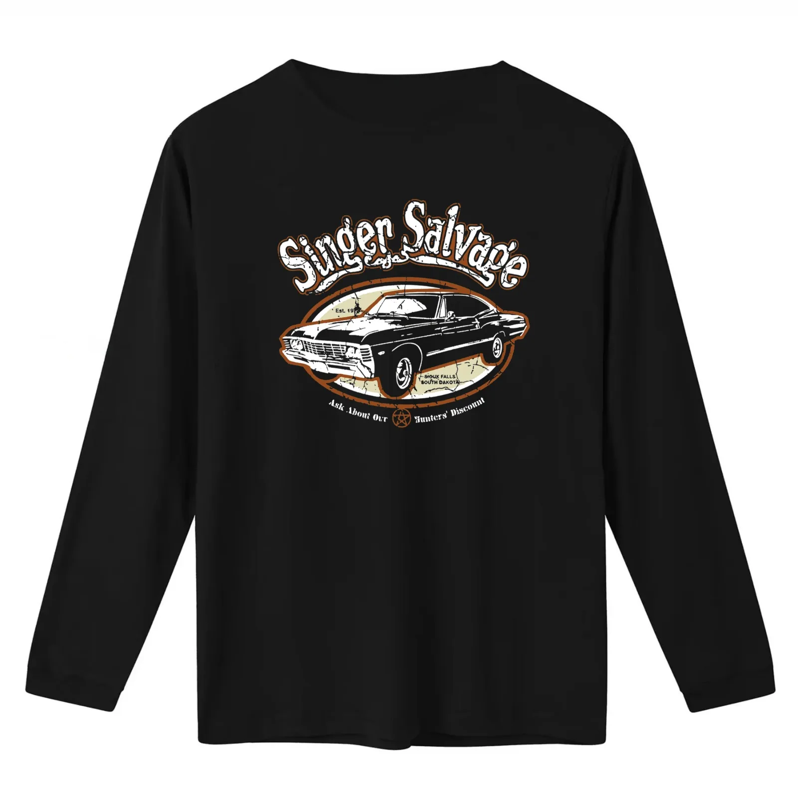 Singer Auto Salvage Yard Car T-Shirt Summer Casual Cotton Tee Oversized Streetwear Tops Vintage Graphic Print 100% Cotton