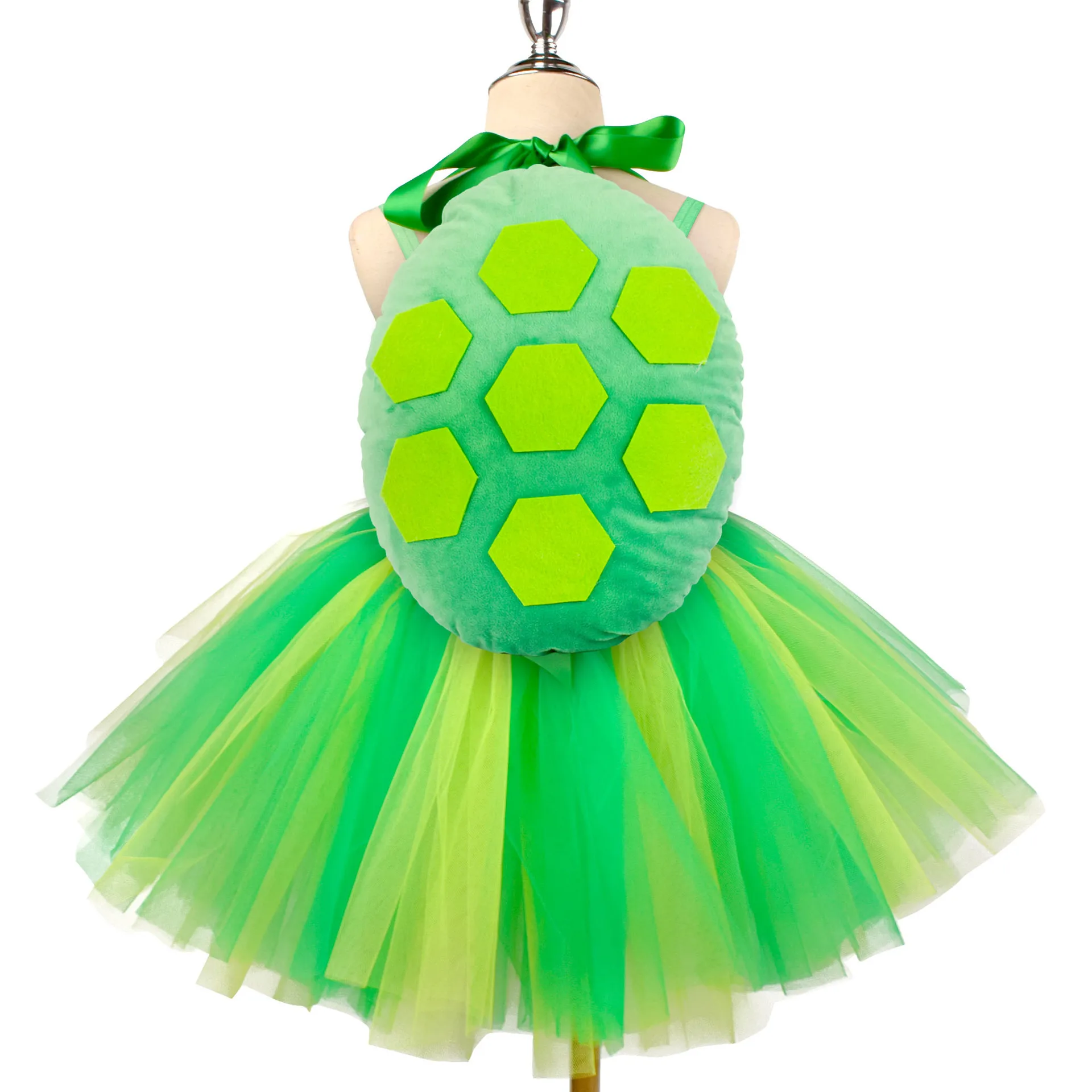 أزياء الهالوين التأثيرية على شكل حيوانات forêt thème petite tortue imprimé jupe courte رداء fête d'anniversaire