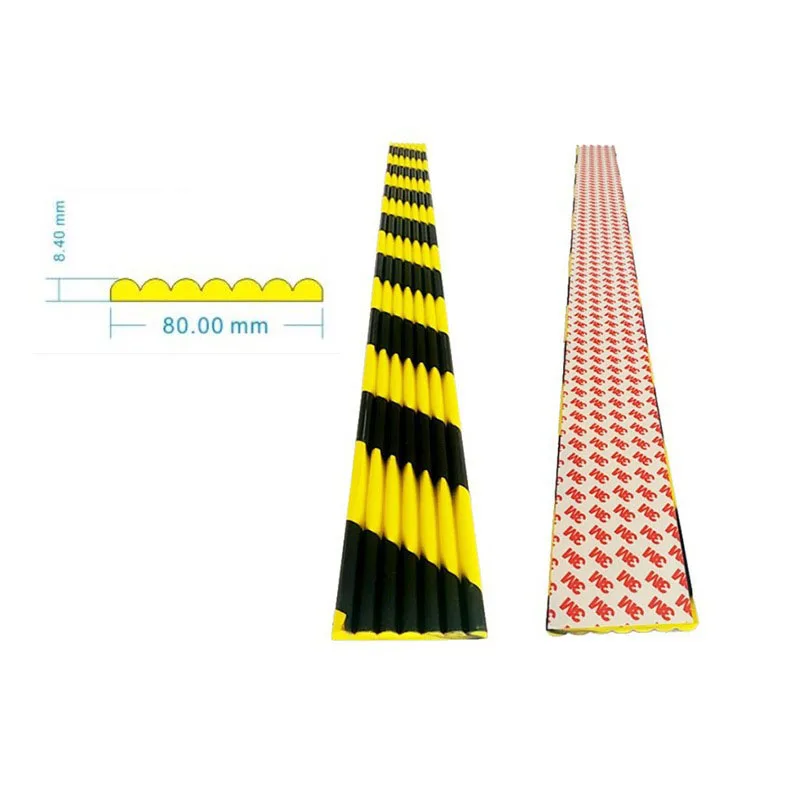 KOOJN Yellow and Black Warning PU Foam Anti-collision Strip Wall Corner Protection Sponge Protective Strip