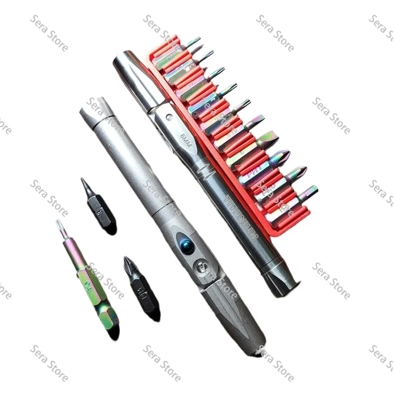 EDC Titanium Alloy Screwdriver Portable Gadget Cross Bit Riding Equipment Outdoor Camping Multi-functional Gear EDC Pocket Tools