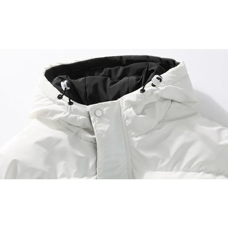 Manteau d'Hiver en Duvet de Coton pour Homme, Veste Courte et Grande Taille, Parka Épaisse et Chaude avec Impression, Pardessus à Capuche, Nouvelle Collection 2023