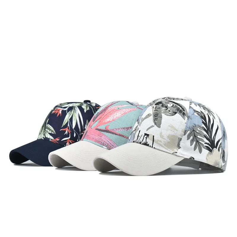 Printing Baseball Caps Women Men Travel Beach Hip Hop Dad Trucker Sun Hats Spring Summer Fashion Outdoor Casual Fishing Cap