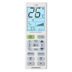 CHUNGHOP K-1302E / K-1308E Night Light Large Screen Battery Universal Air Conditioner Remote Control