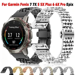 Quickfit Watch Metal Strap For Garmin 20 26 22mm Fenix 7S 7x 7 6S 6X 6 Pro 5X 5 5S 935 945 Enduro Gen2 Stainless steel Smartband