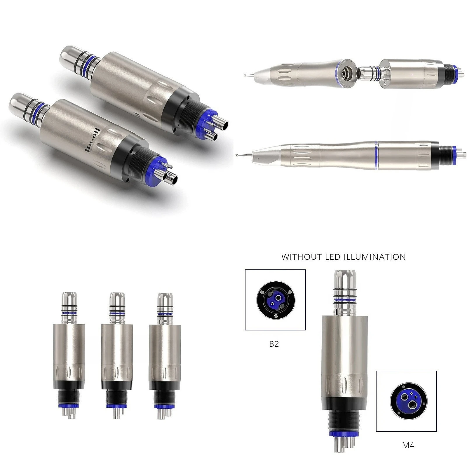 Dentals Low Speed Air Motor 2 & 4 Holes Internal Water Spray Handpiece for Teeth Polishing Dentistry Clinic Instrument