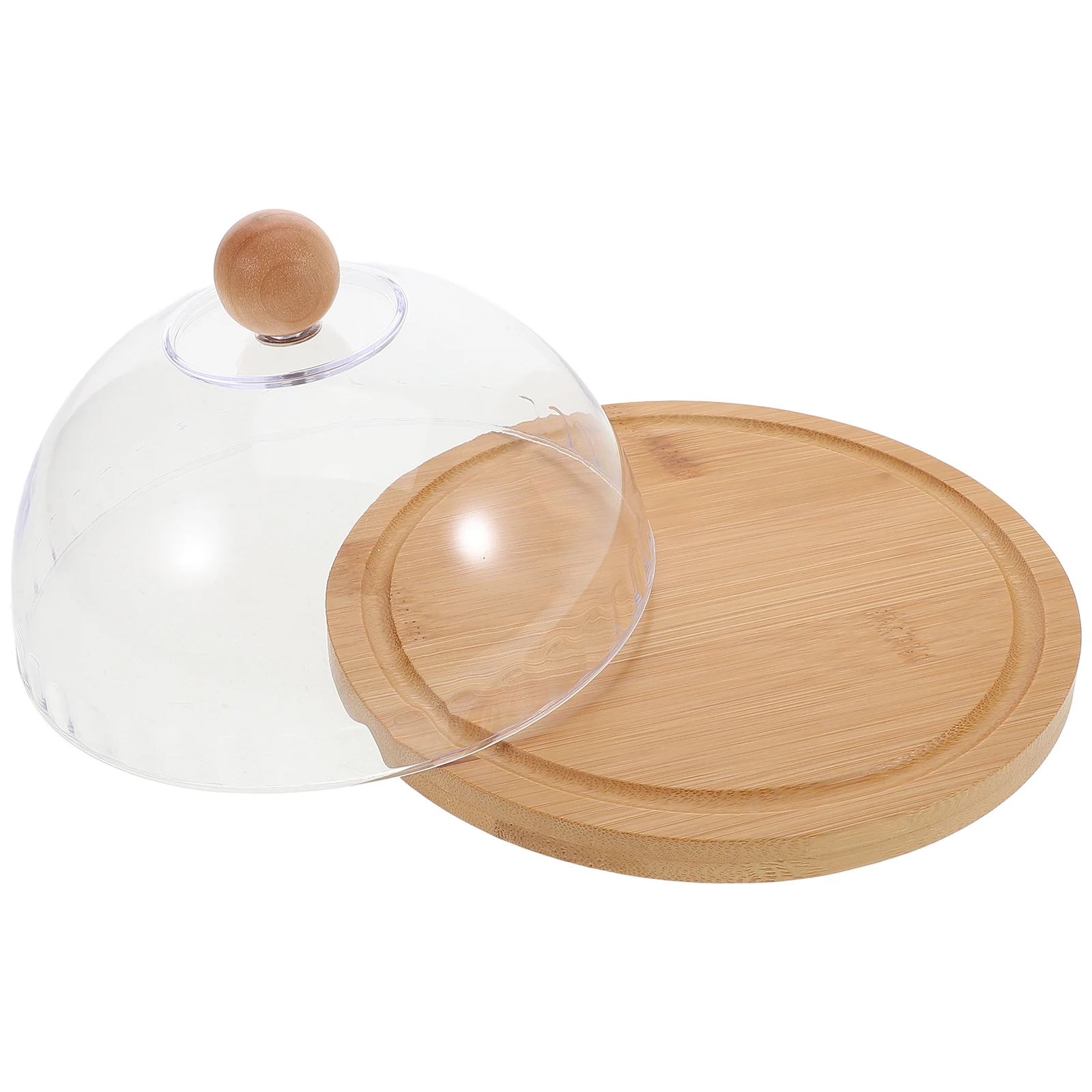 

1PC Butter Box Lid Cheese Serving Tray Transparent Glass Dome Cover Cake Stand Storage Container Dessert Display Platter